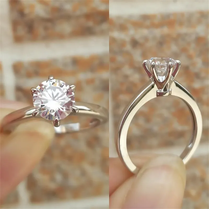 1-4/5 CTW Moissanite Engagement Rings Set for Women,925 Sterling Silver Wedding Rings Set Wedding Anniversary Jewelry Gift Size 4-12