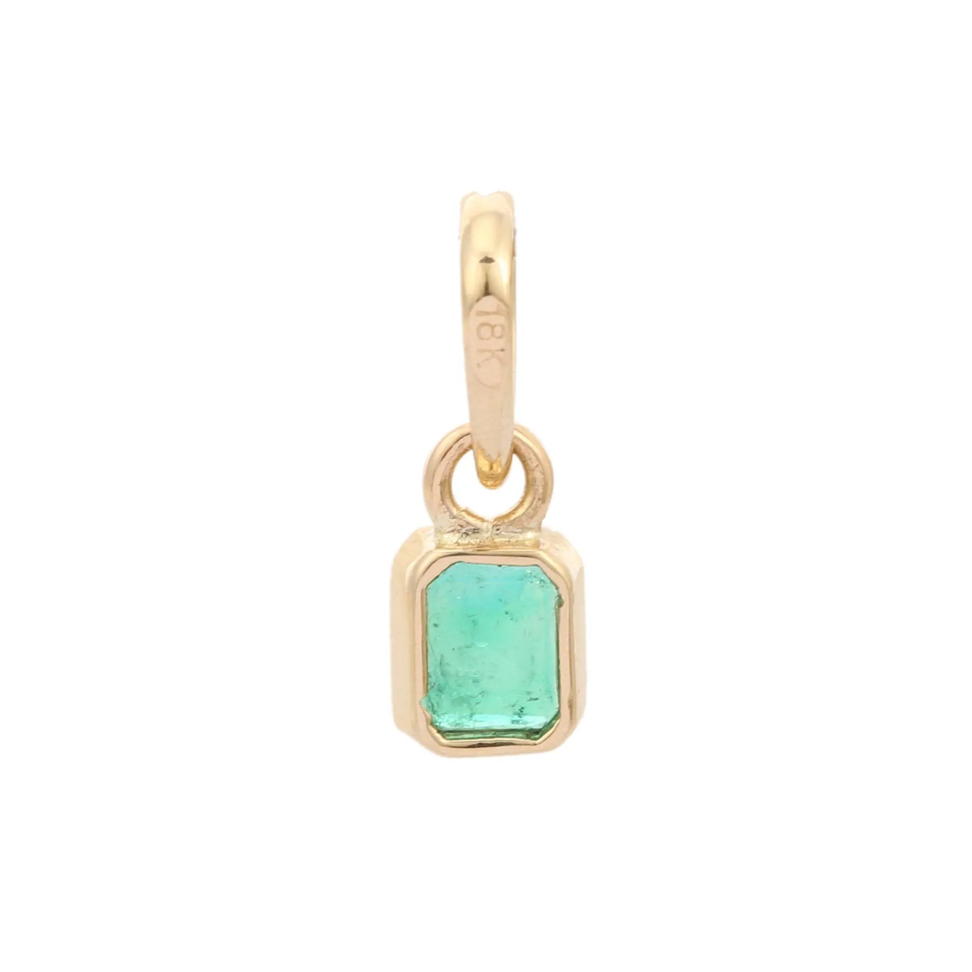 18K Gold Emerald Pendant