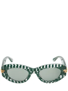 Bottega Veneta   BV1322S Mitre acetate oval sunglasses 