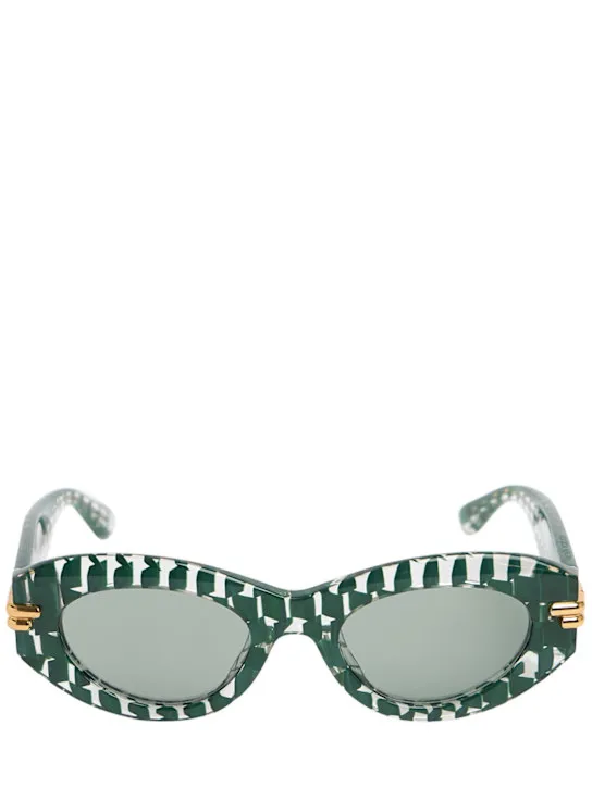 Bottega Veneta   BV1322S Mitre acetate oval sunglasses 