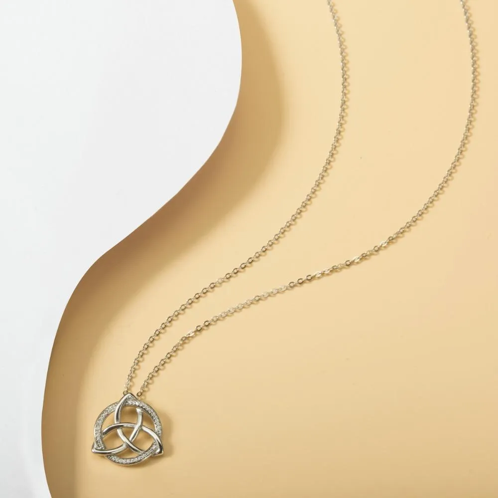 Celtic Triquetra / Trinity Knot 925 Sterling Silver Pendant Necklace