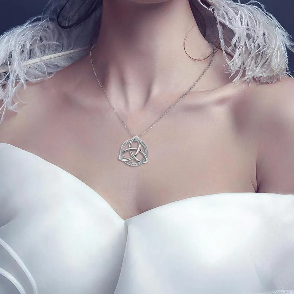 Celtic Triquetra / Trinity Knot 925 Sterling Silver Pendant Necklace
