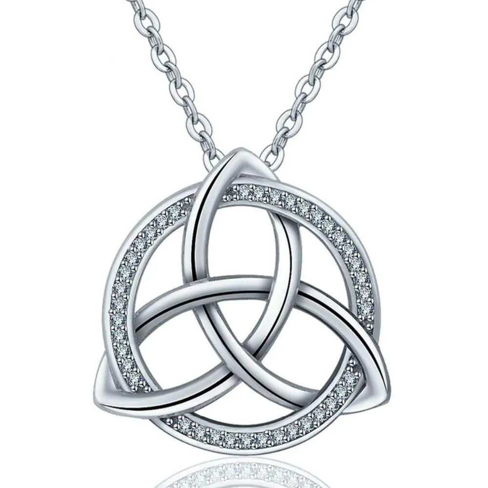 Celtic Triquetra / Trinity Knot 925 Sterling Silver Pendant Necklace