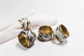 Cowhide Napkin Ring, Rustic Copper - SET OF 4