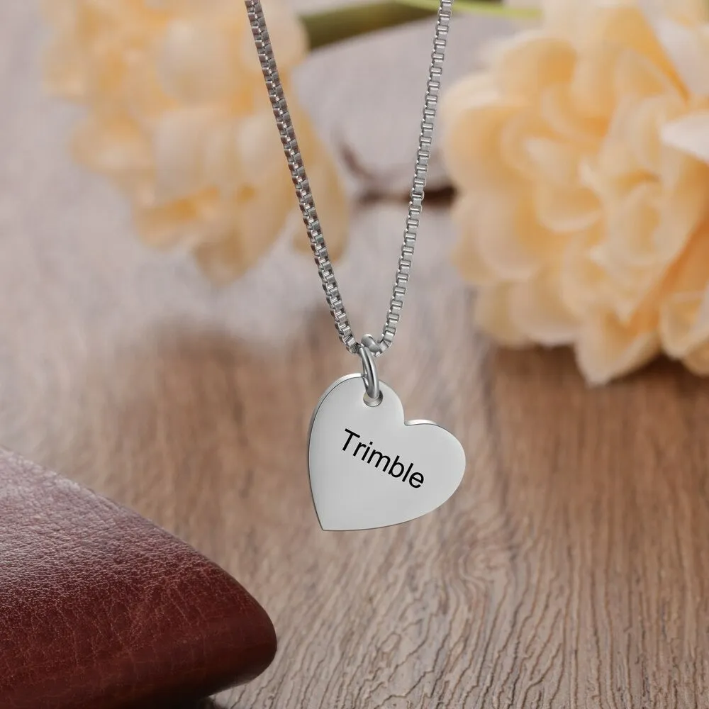 Customized Engraved 1 Name Keychain Necklace