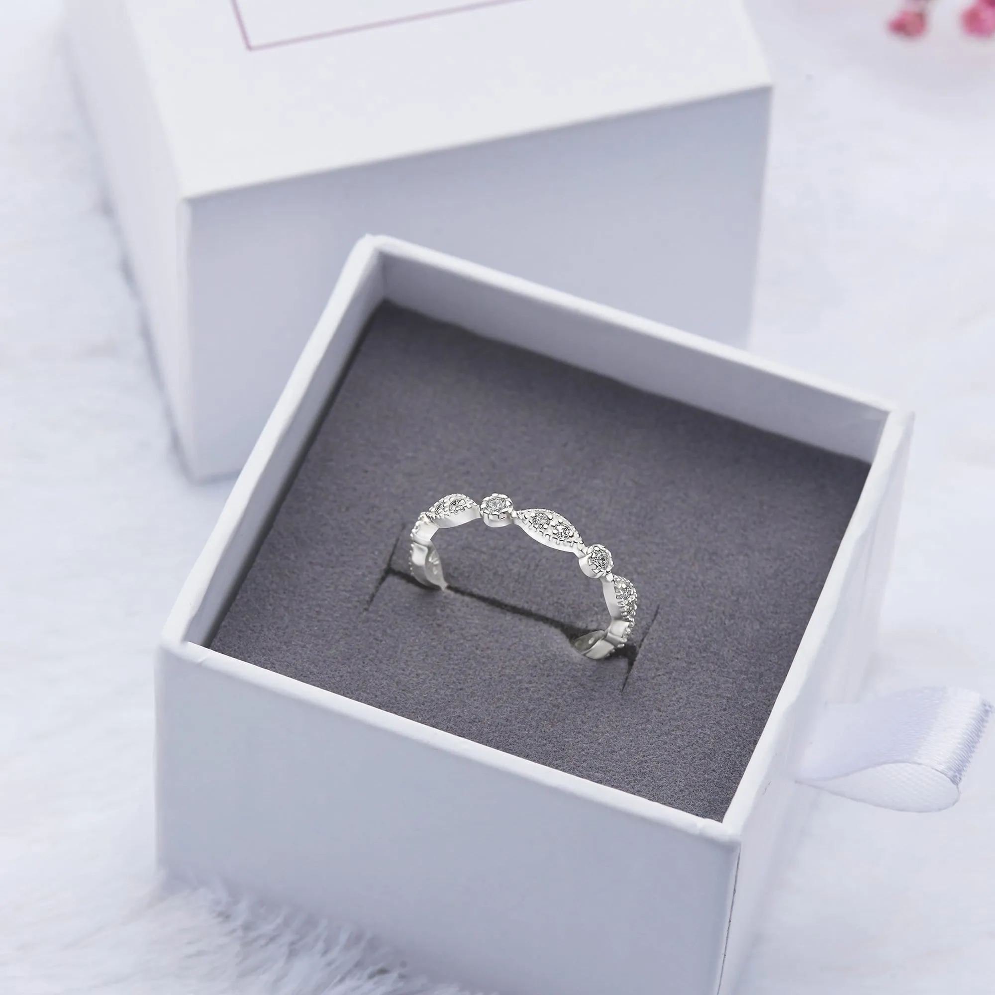 CZ Sterling Silver Simple Stackable Rings