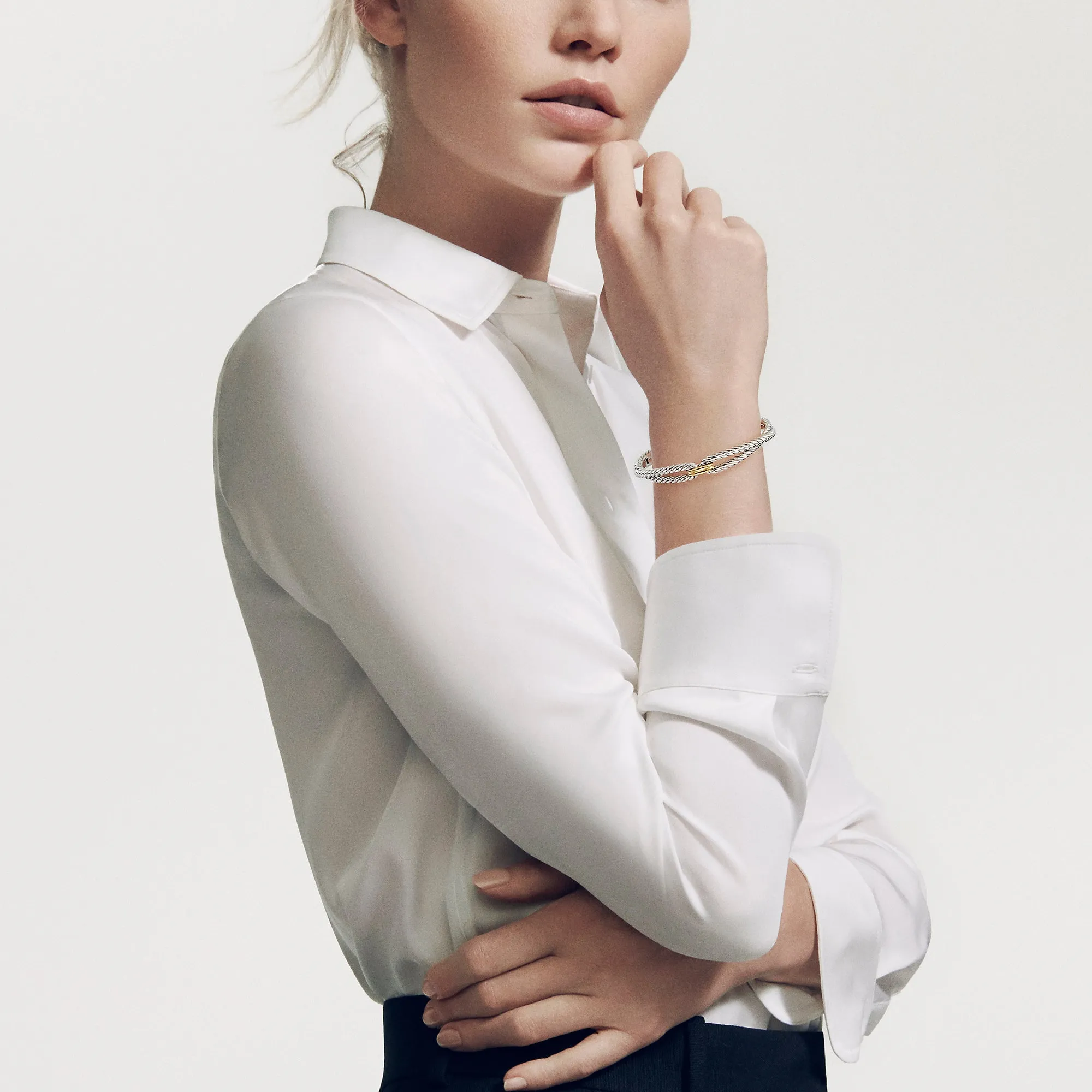 David Yurman Cable Loop Bracelet with 18K Gold
