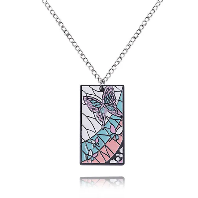 Demon Slayer Kimetsu no Yaiba Necklace Kamado Tanjirou Charm Pendant Necklace Cosplay