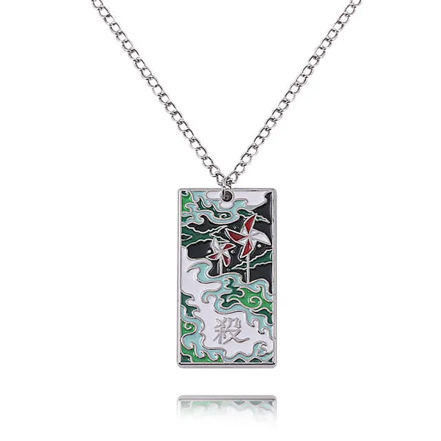 Demon Slayer Kimetsu no Yaiba Necklace Kamado Tanjirou Charm Pendant Necklace Cosplay