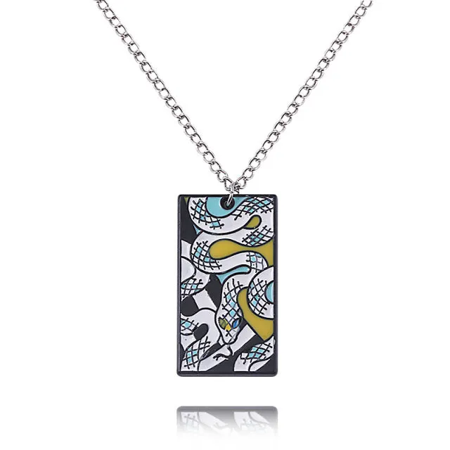 Demon Slayer Kimetsu no Yaiba Necklace Kamado Tanjirou Charm Pendant Necklace Cosplay