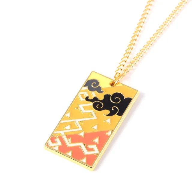 Demon Slayer Kimetsu no Yaiba Necklace Kamado Tanjirou Charm Pendant Necklace Cosplay