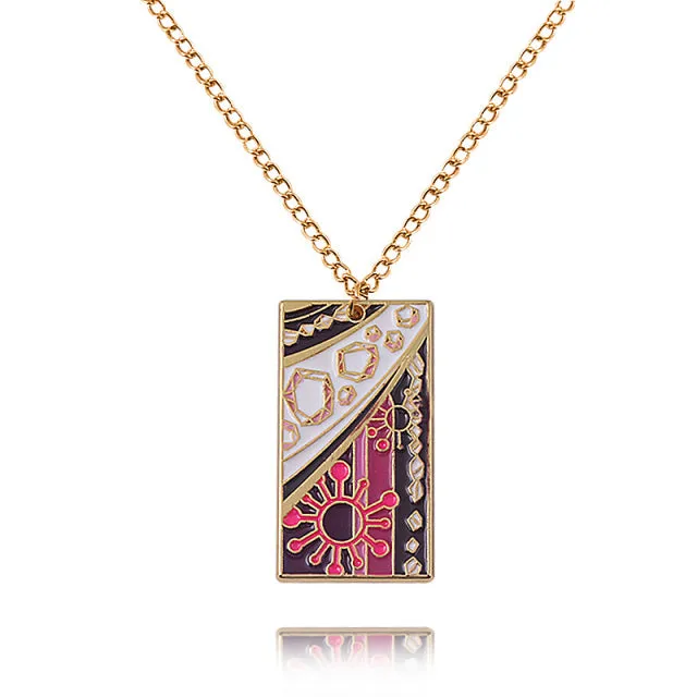 Demon Slayer Kimetsu no Yaiba Necklace Kamado Tanjirou Charm Pendant Necklace Cosplay