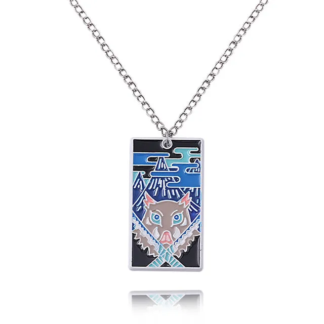 Demon Slayer Kimetsu no Yaiba Necklace Kamado Tanjirou Charm Pendant Necklace Cosplay