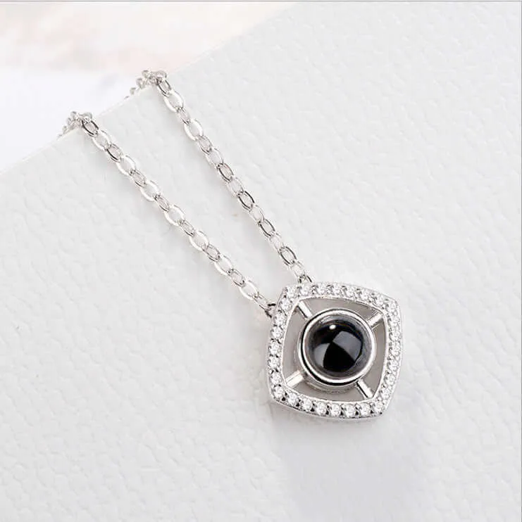 Elegant Cushion Style Women Necklace with Picture Inside