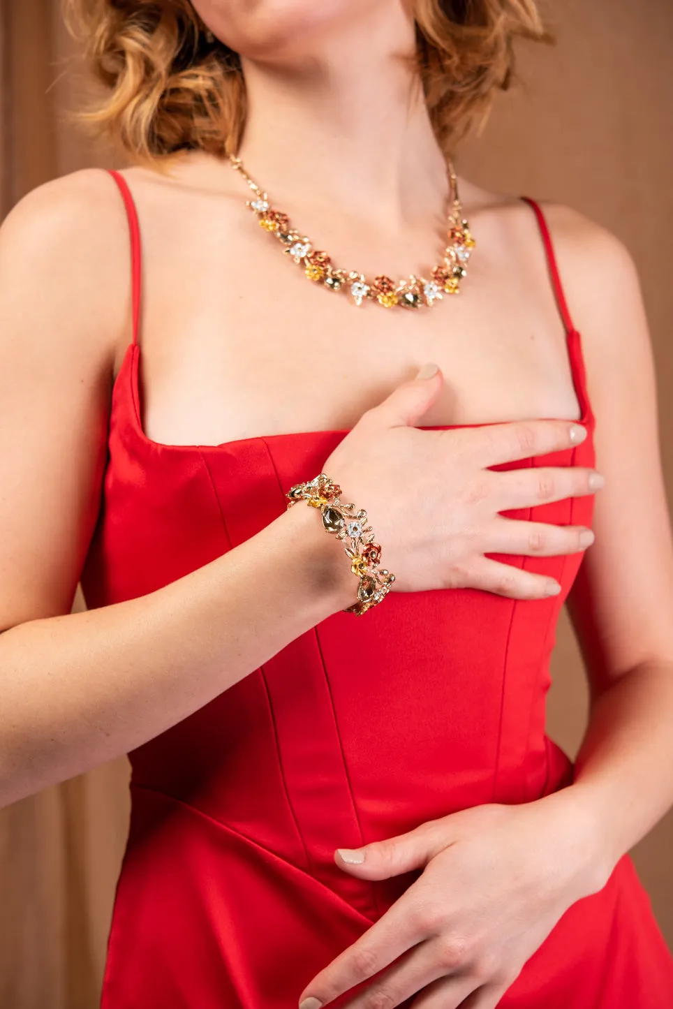 Ella Flower Vine Stone Bracelet