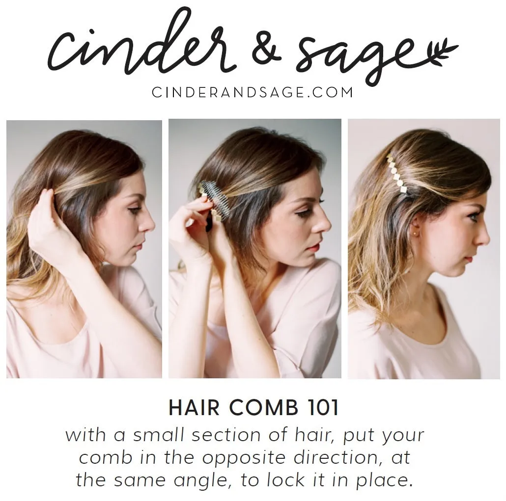 “Faint Feather” Medium Hair Comb