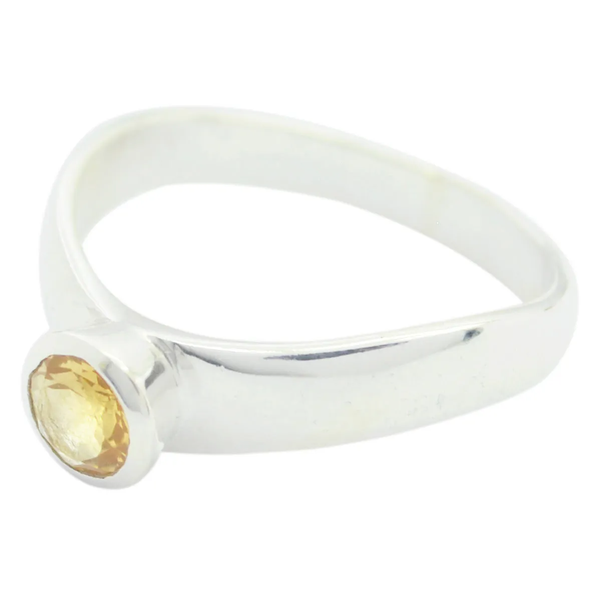 Fascinating Gemstones Citrine 925 Sterling Silver Rings Six Jewelry