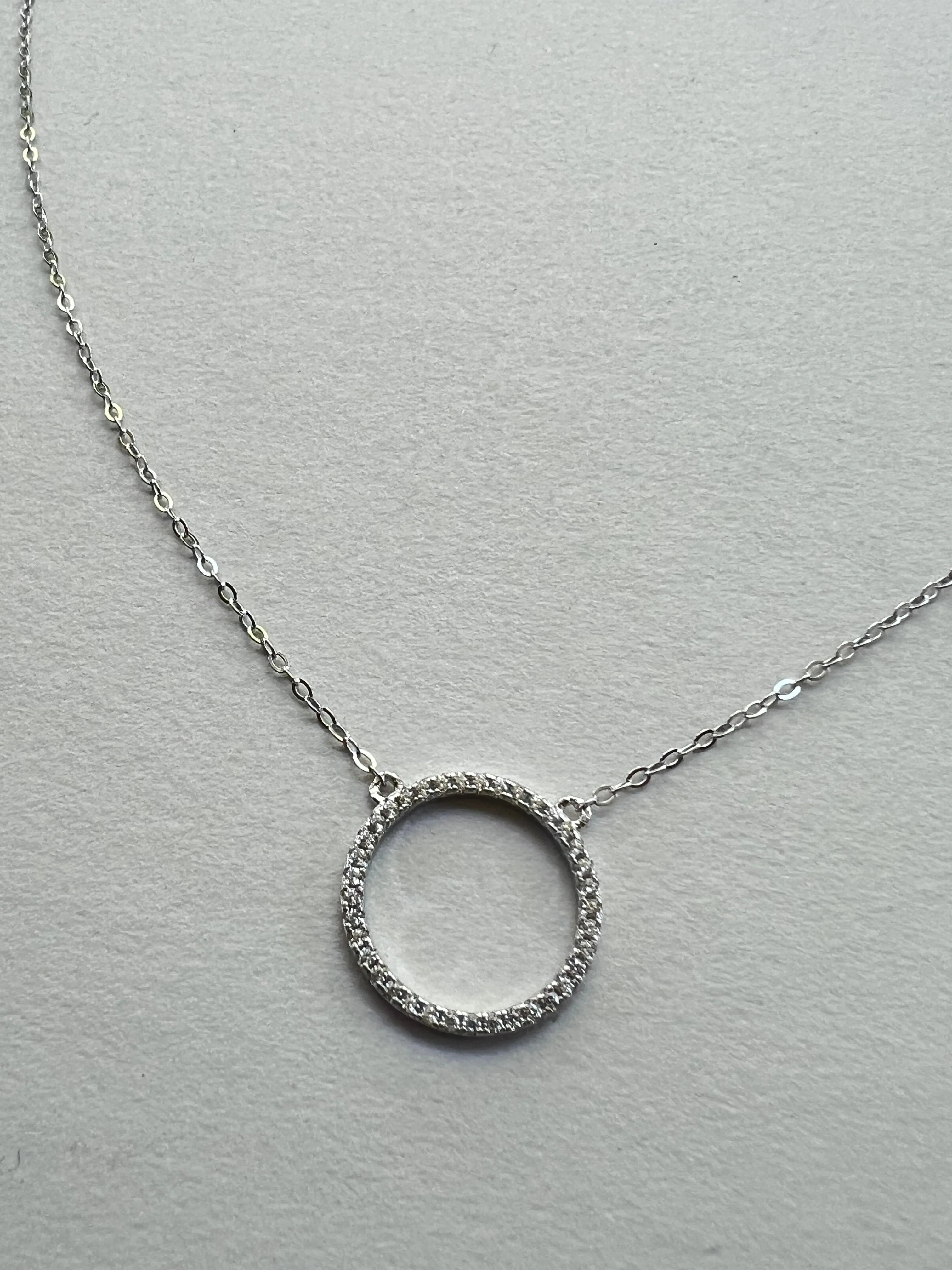 Gold Circle Pendant  Necklace | Alex