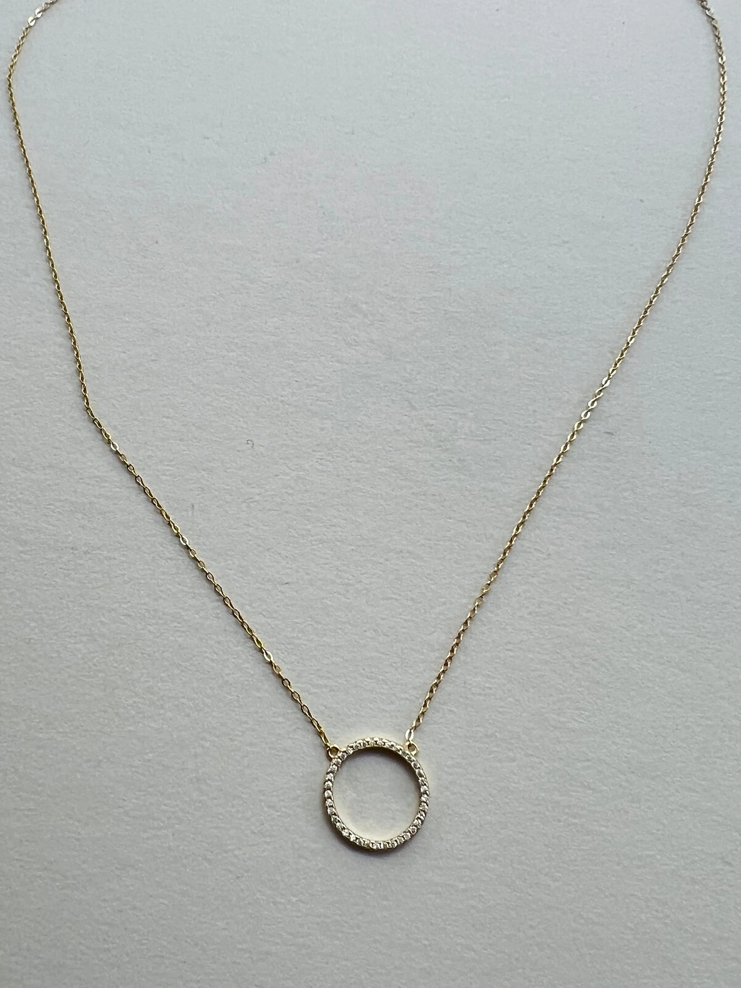 Gold Circle Pendant  Necklace | Alex