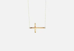 Gold-Dipped Cross Pendant Necklace 18 inch