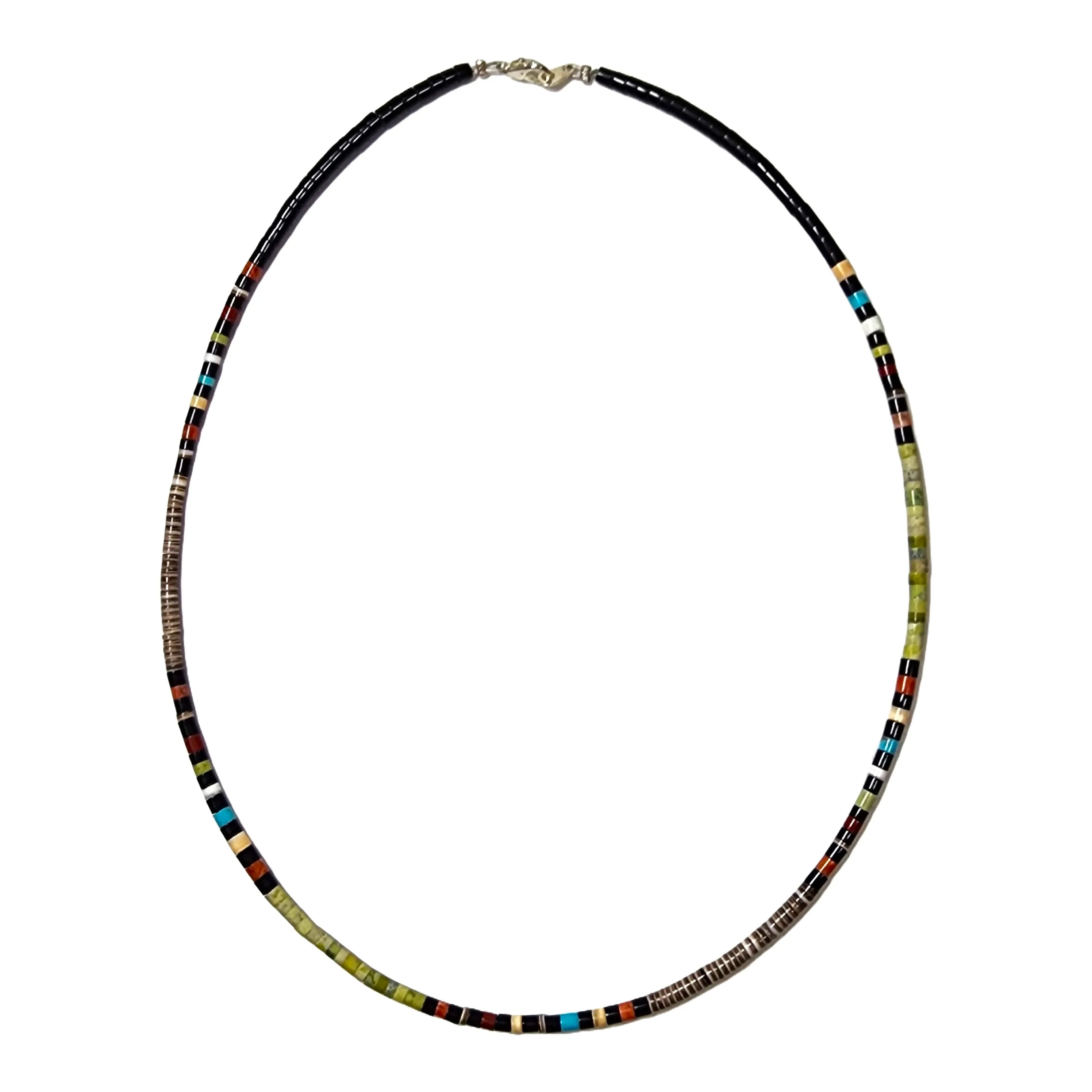 Kewa Pueblo Hand-rolled Beads Necklace - 18 Long