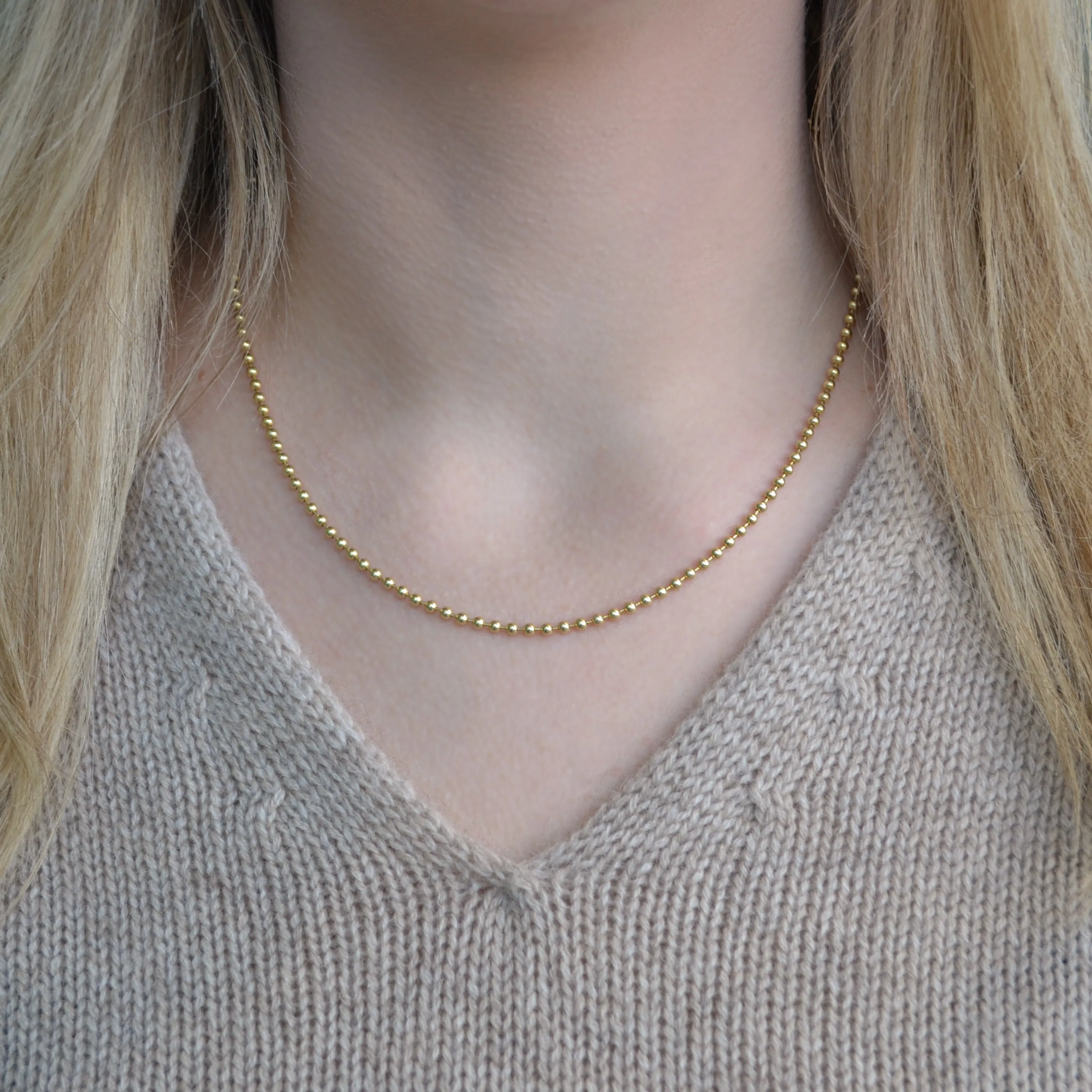 Lionheart - 18 Ball Link Chain, Yellow Gold