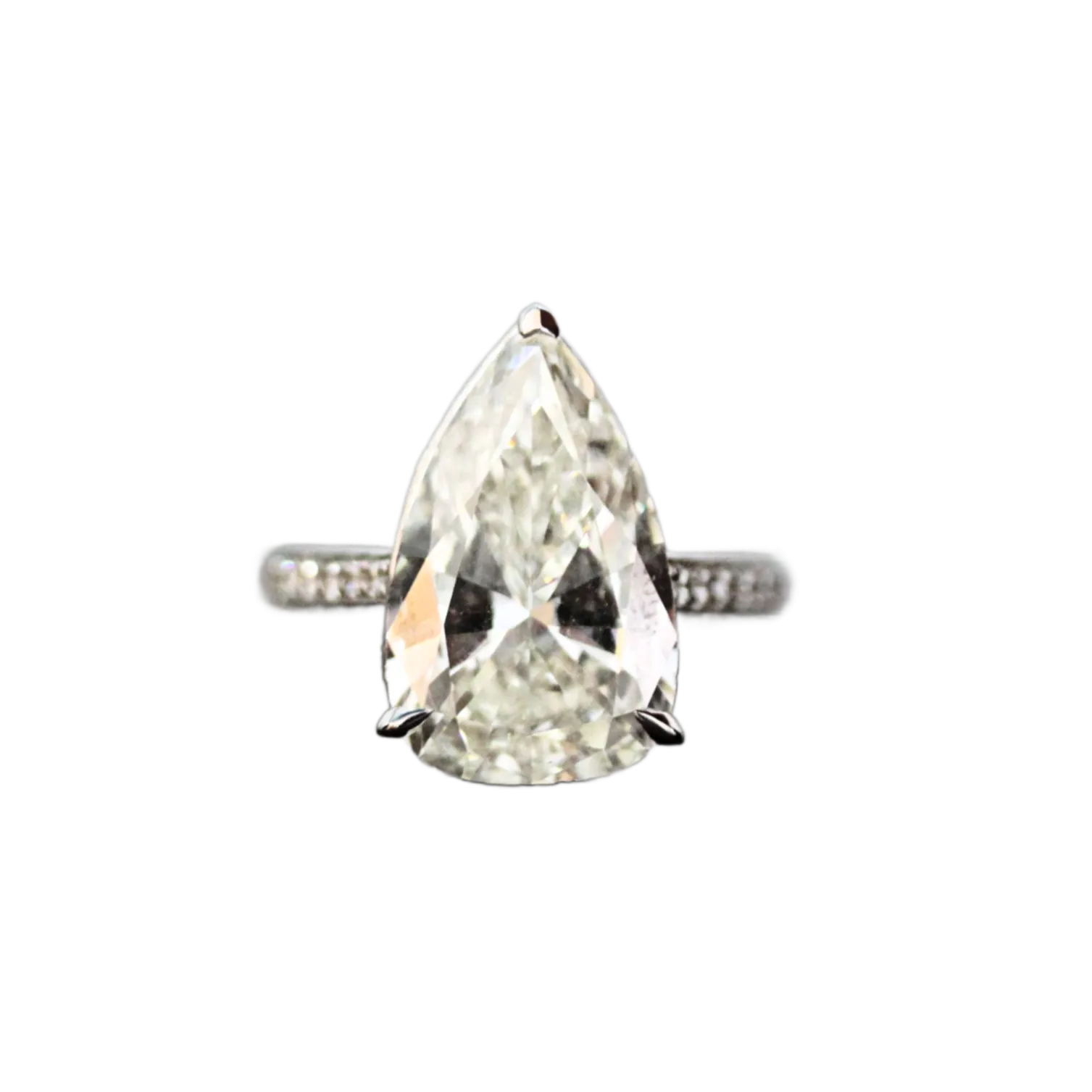 Marquise Cut & Black Diamonds Hidden Halo Engagement Ring