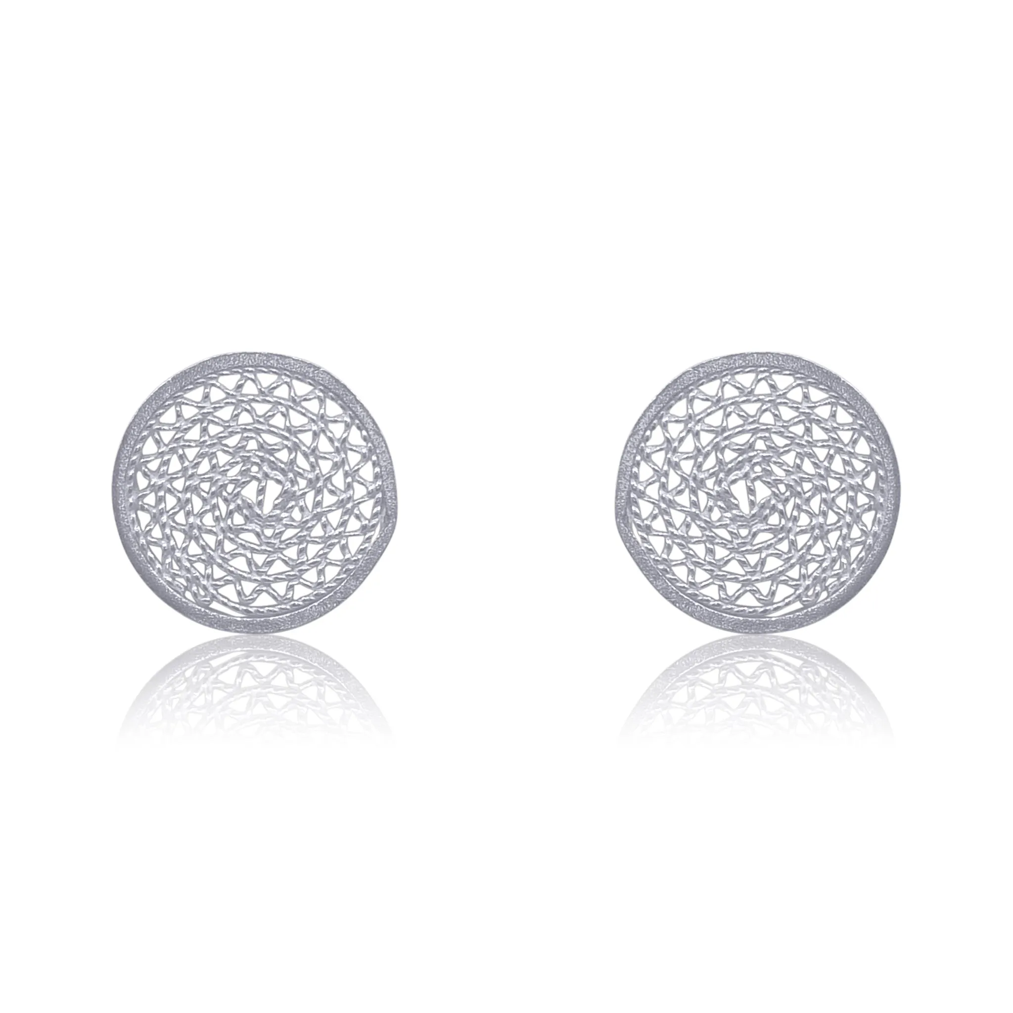 MELI SILVER STUD EARRINGS FILIGREE