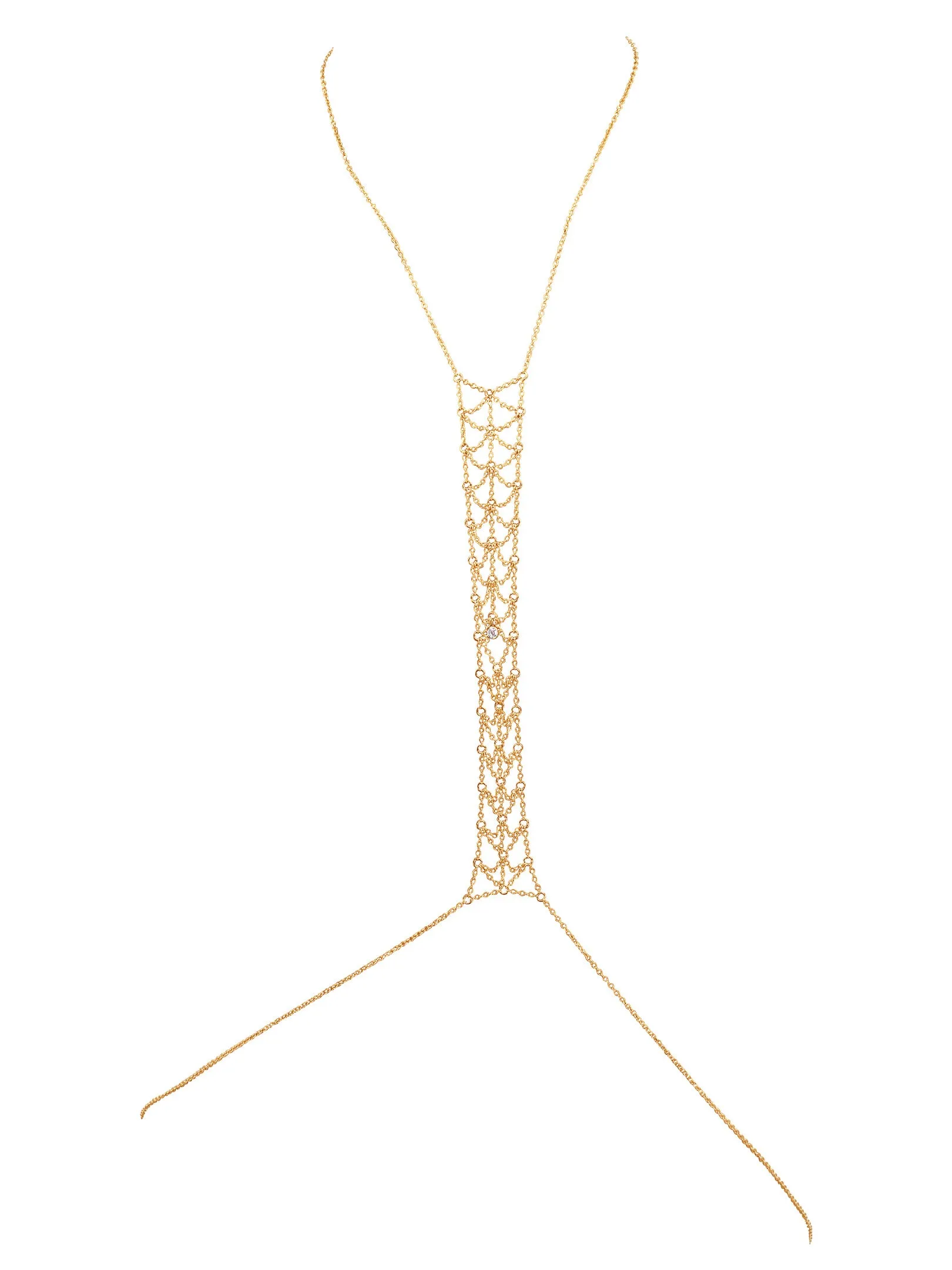 Mesh Spine Body Chain with Zirconia