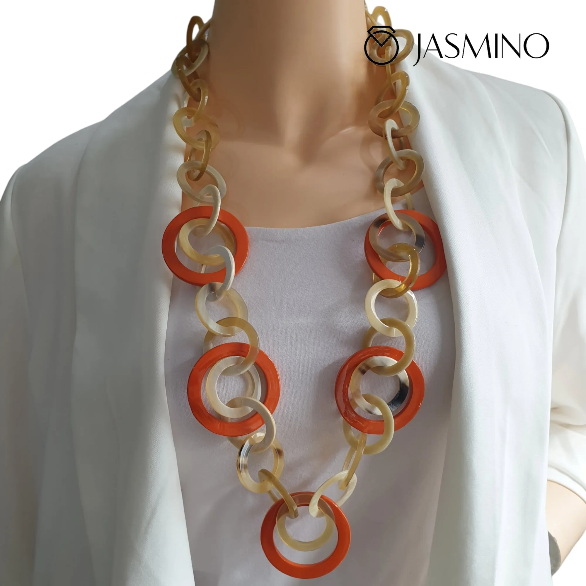 Natural Handmade Jewelry J17487, Made by Buffalo Horn and Lacquer