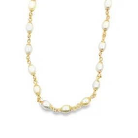 Oval Pearl Necklace (F253)