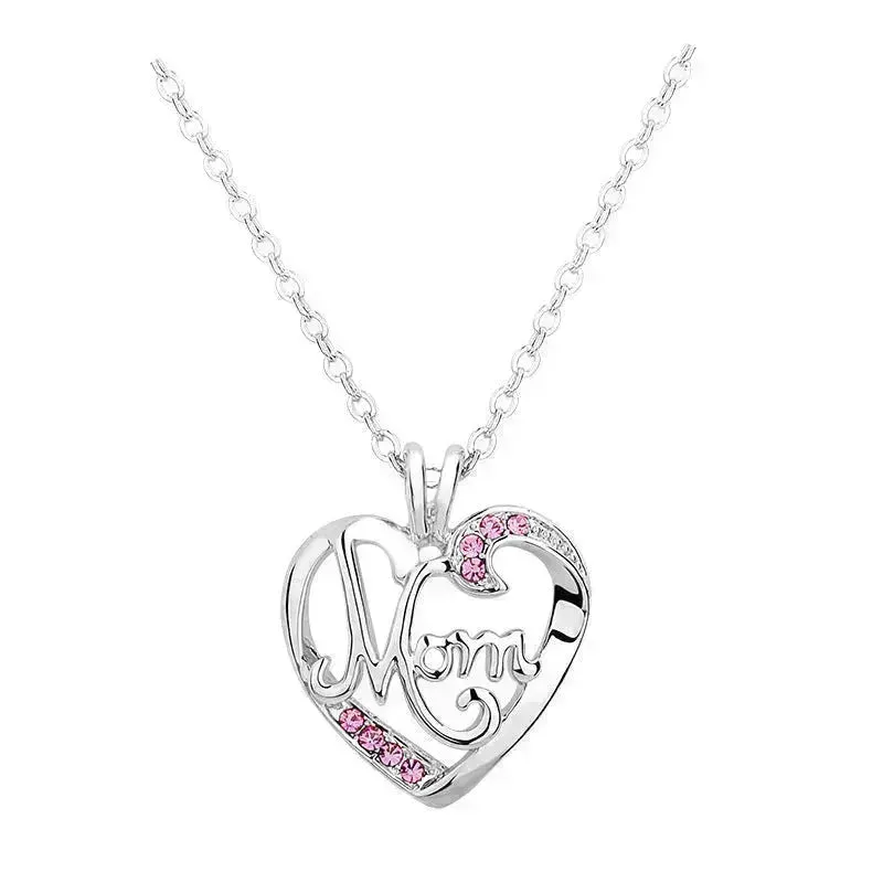 Personalized Lettered Mom Necklace Pendant Mother's Day Gift