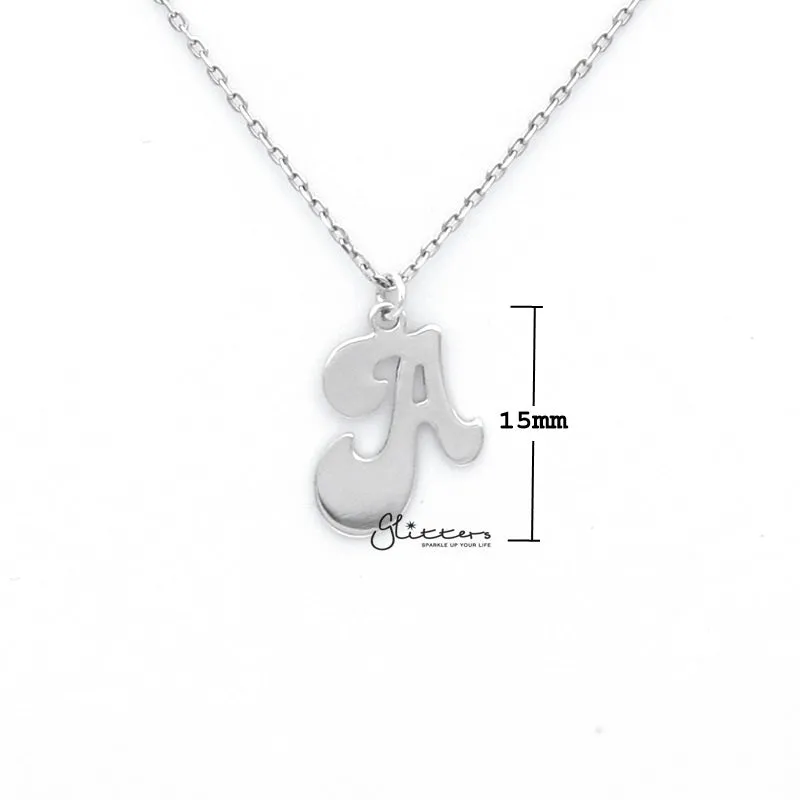 Personalized Sterling Silver Alphabet Necklace - Font 3