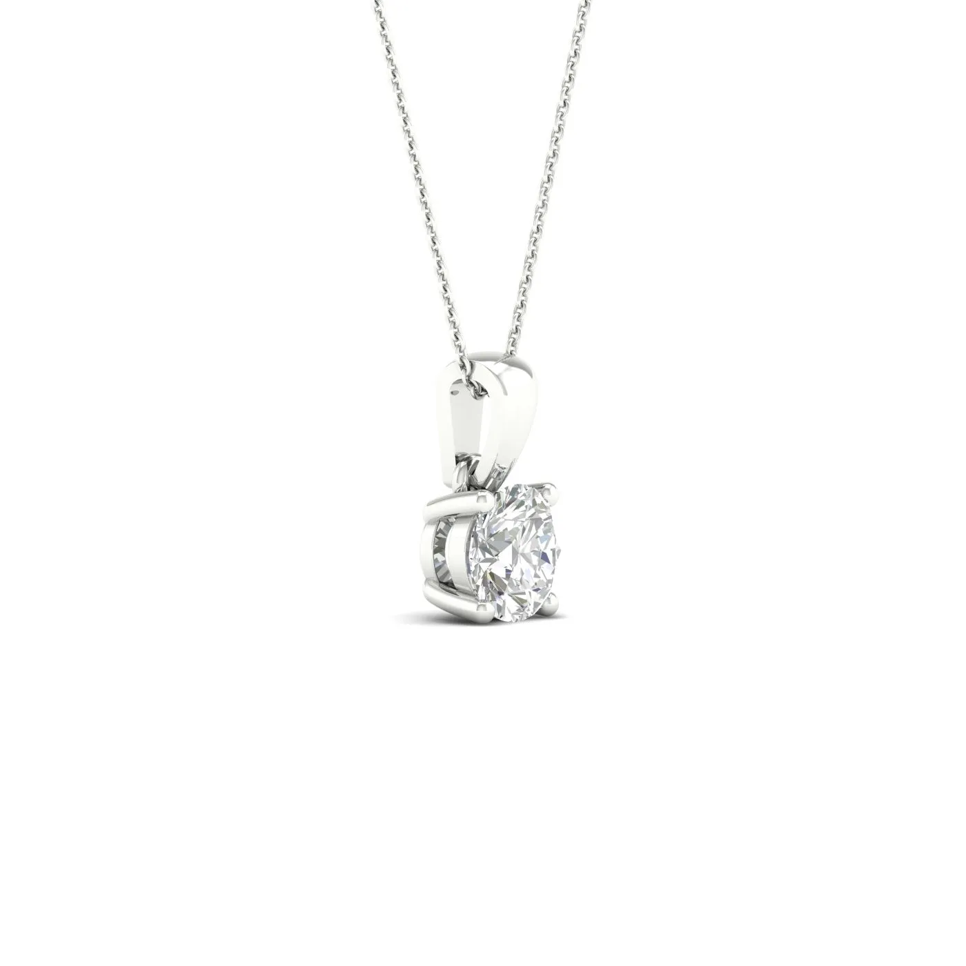 Round Brilliant Pendant With Chain Included