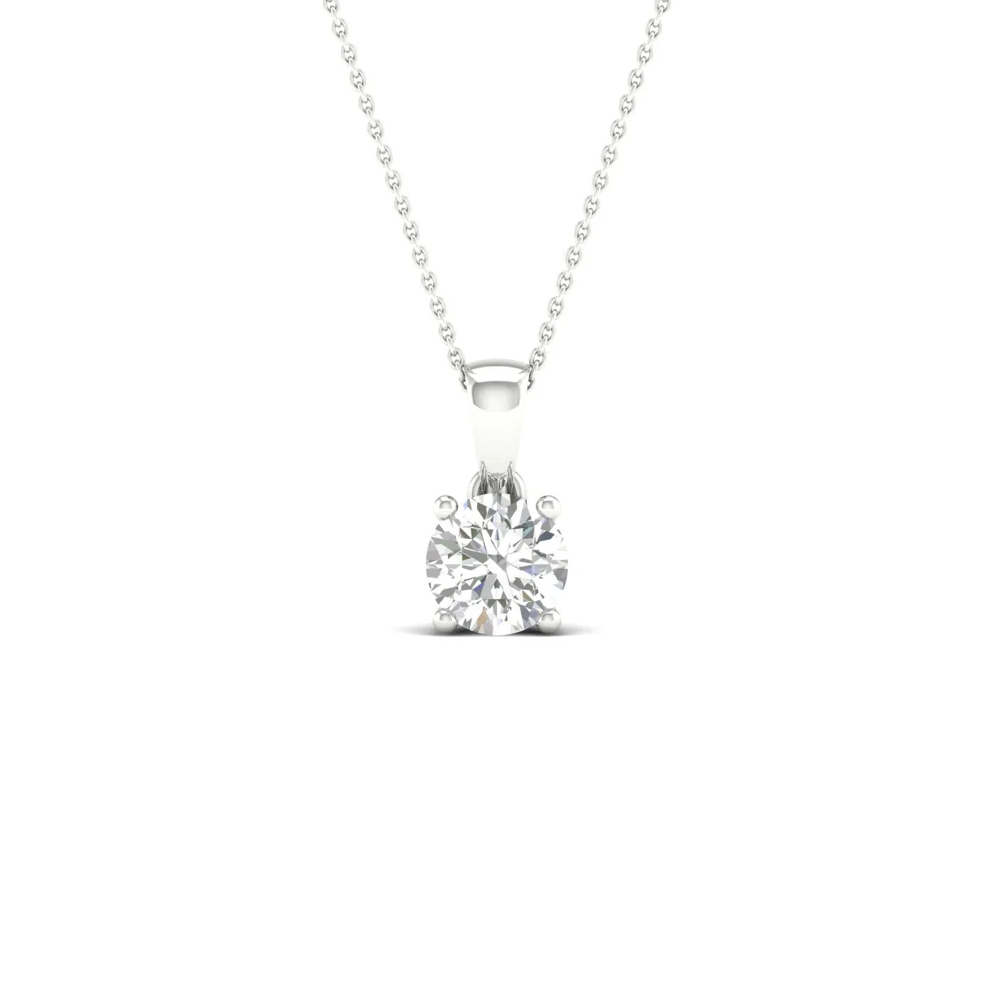 Round Brilliant Pendant With Chain Included