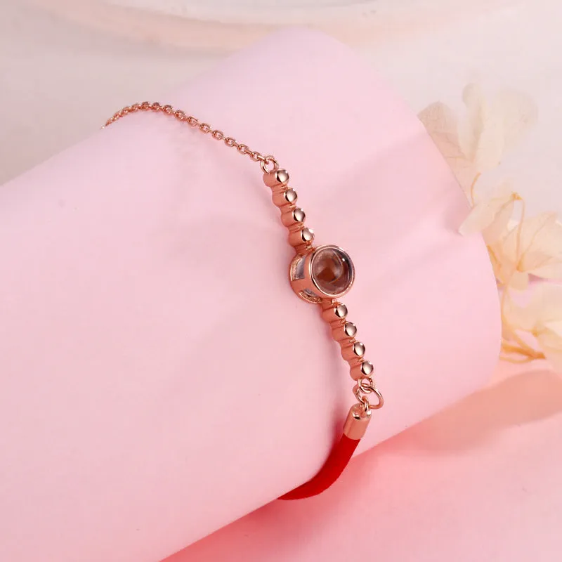 S925 Sterling Silver Personalized Felicity Bracelet with Picture Inside