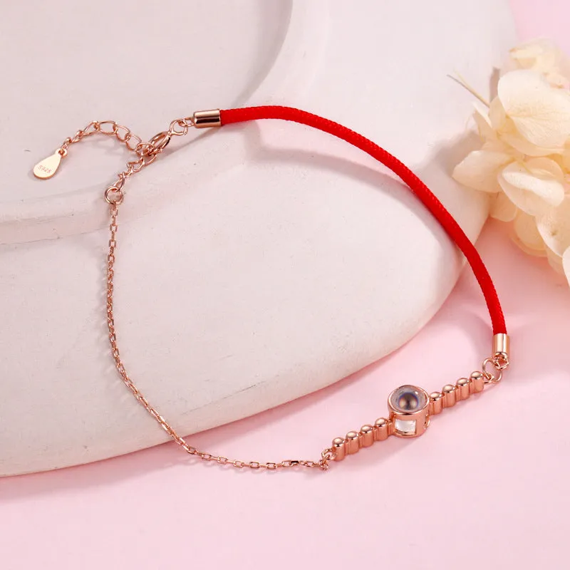 S925 Sterling Silver Personalized Felicity Bracelet with Picture Inside