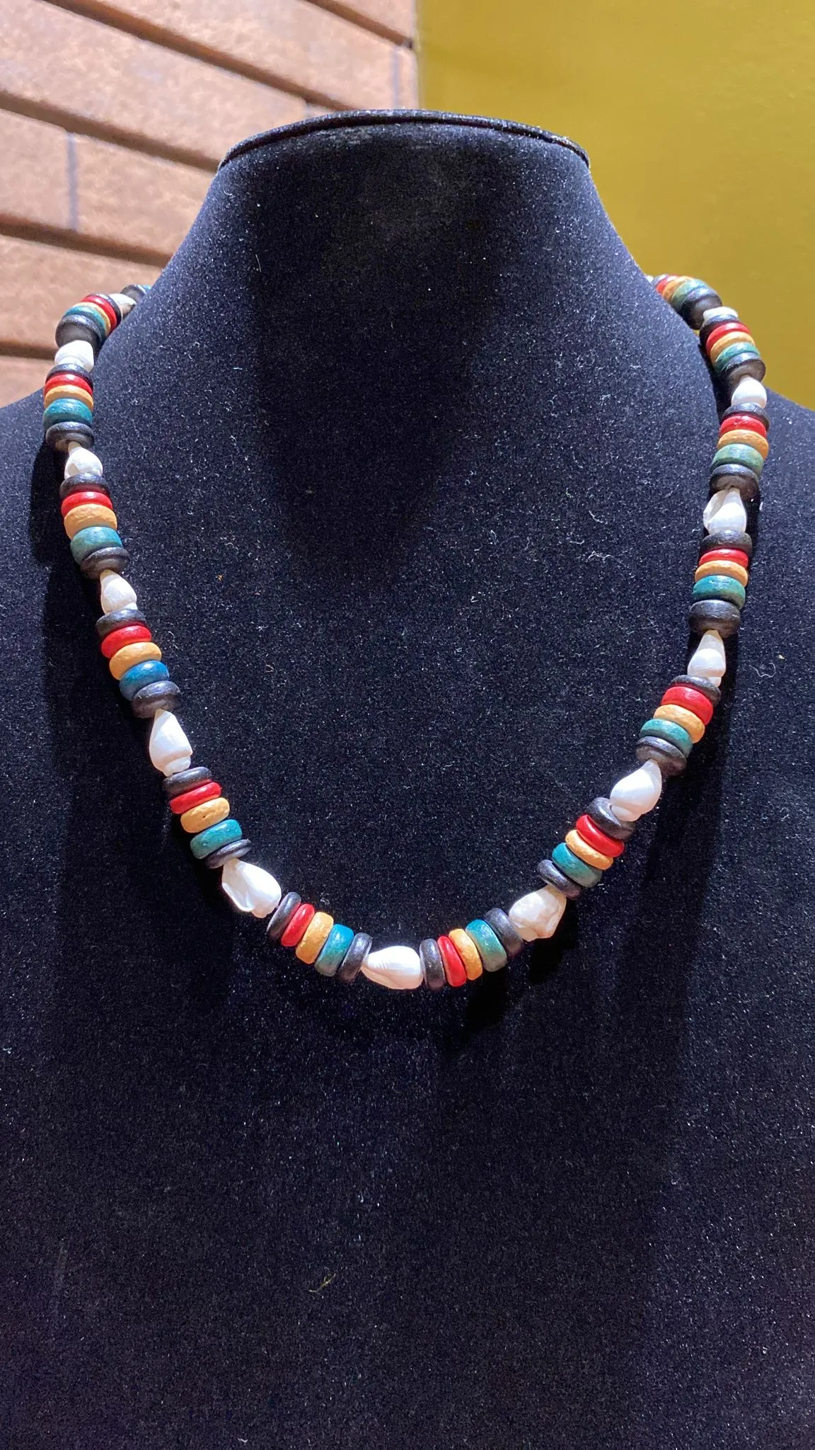 Seashell & Water Buffalo Bone Rasta Necklace