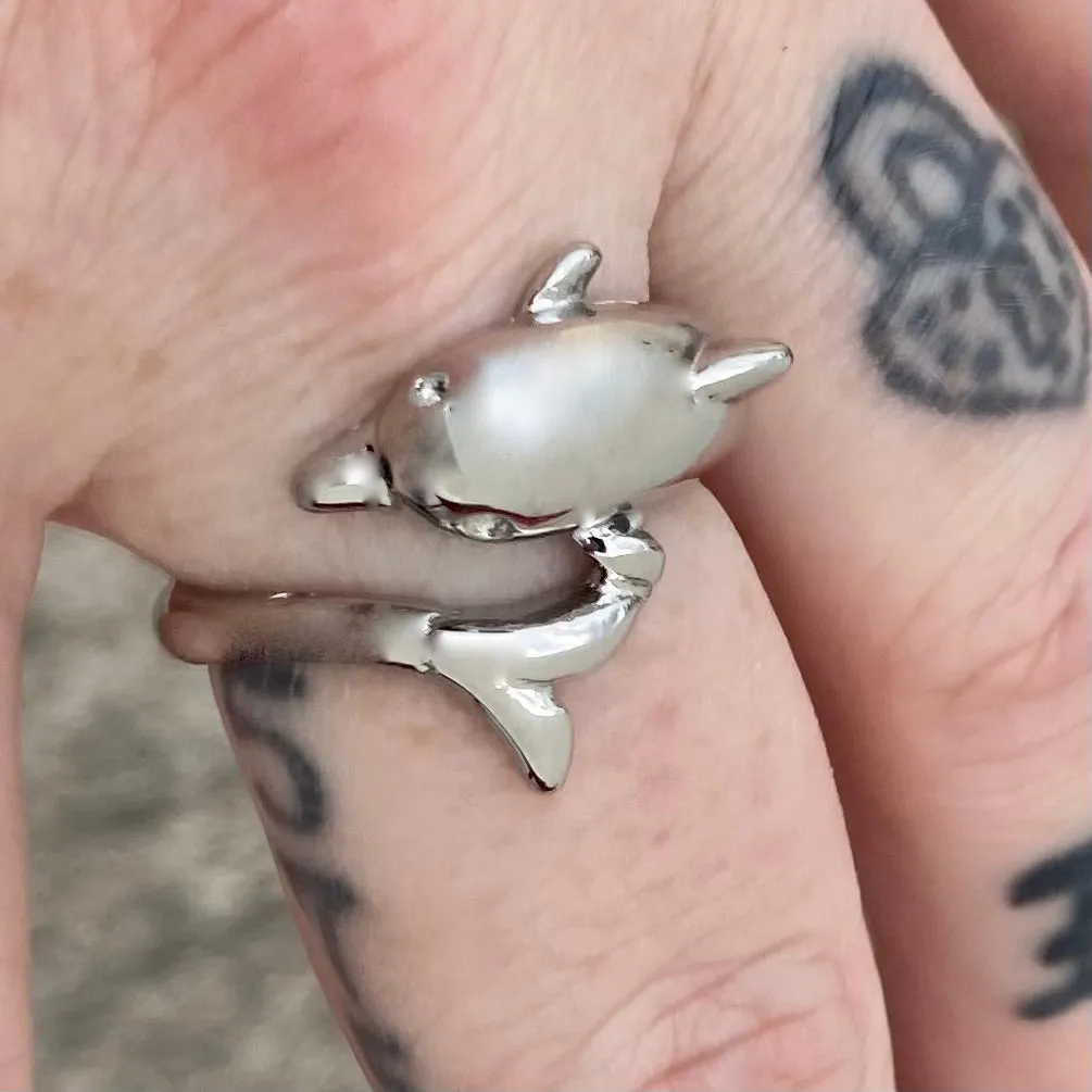 Silver Dolphin Ring - R179