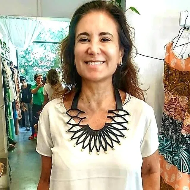 Sunflower black statement leather necklace