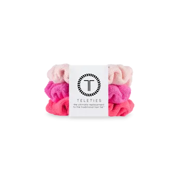 Teleties Terry Cloth Scrunchies - Small Band Pack of 3 - Aruba