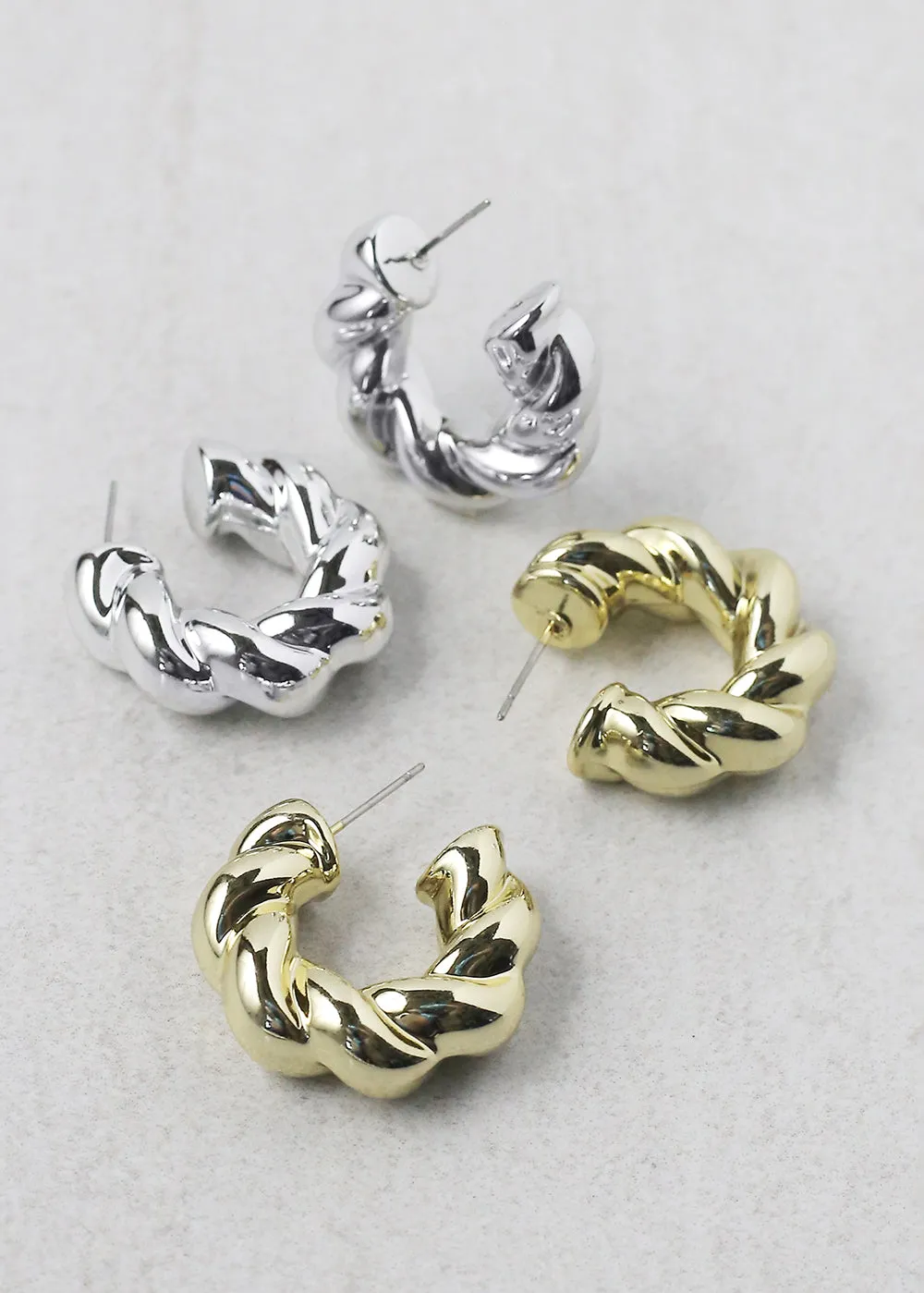 Twisted Open Hoop Earring