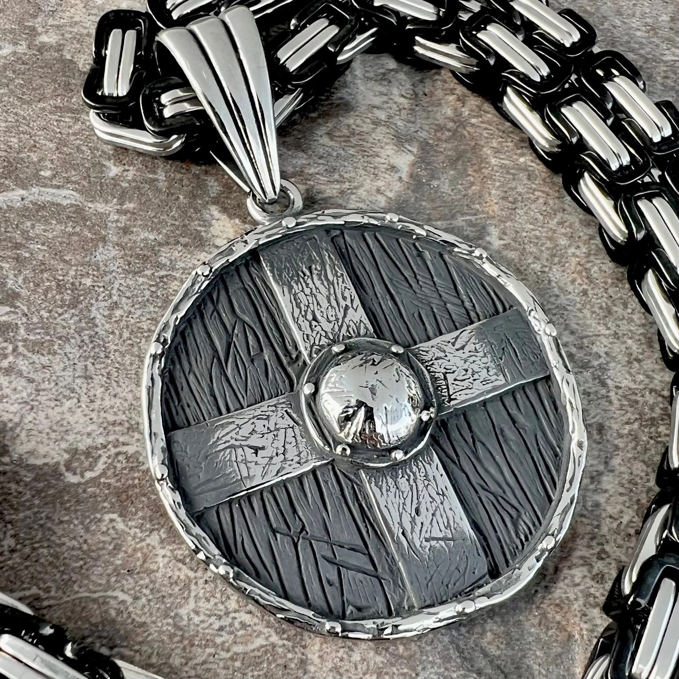 Viking Shield Pendant - Necklace (488)