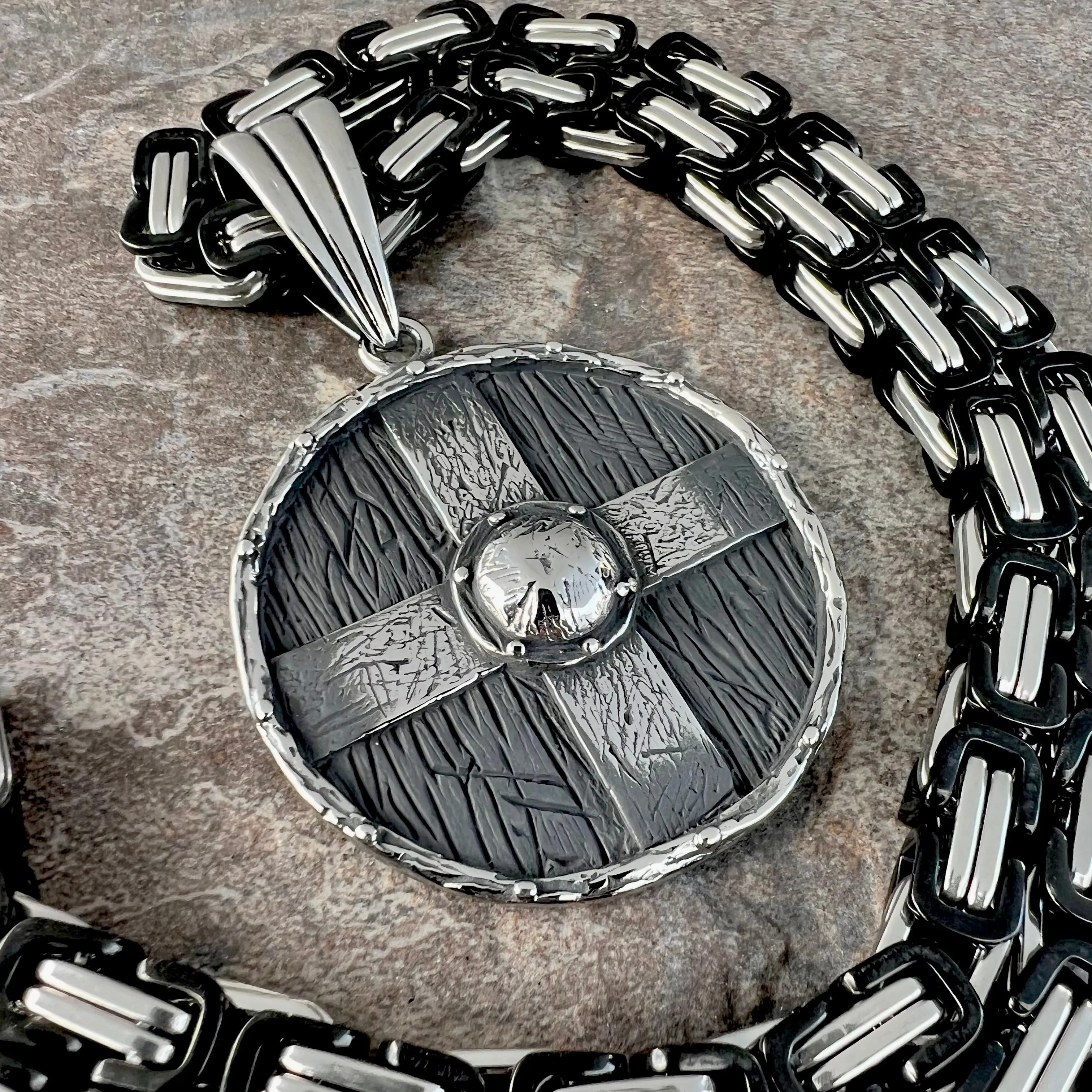 Viking Shield Pendant - Necklace (488)