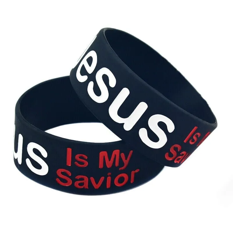 WWJD Fashion Jesus is My Savior Silicone Bracelet